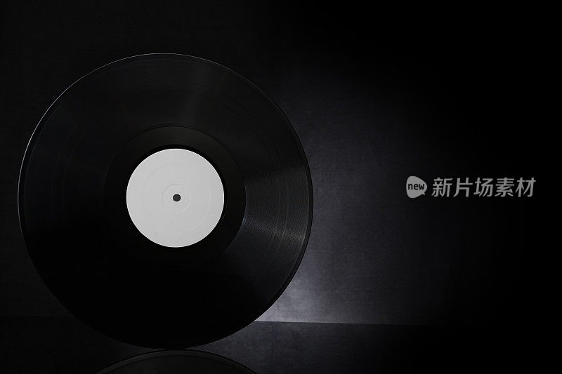 Vinyl disc on a black background